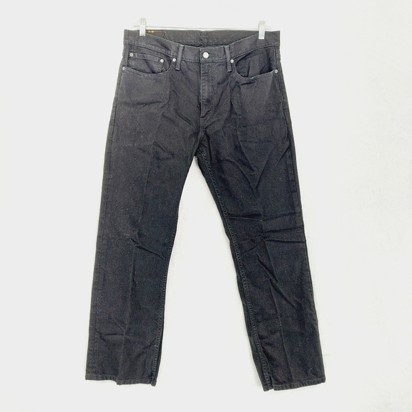 Levi's Denim - Levi's Black Cotton High Rise Straight Leg Jeans 4360